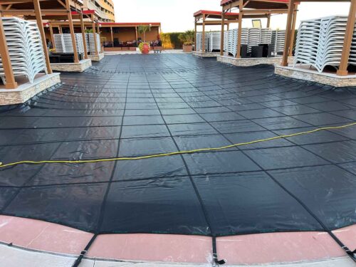 Cover put on after closing